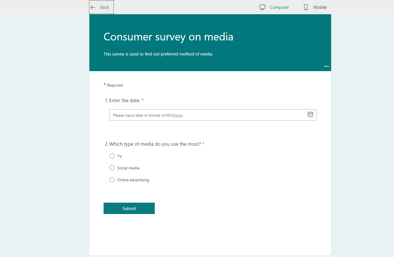 survey media